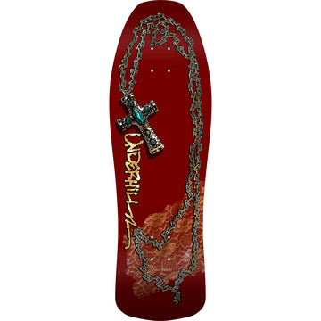 Powell Peralta Ray Underhill Cross Burgundy 9.9 Reissue Skateboard Deck