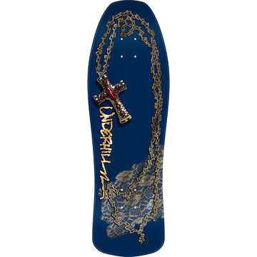 Powell Peralta Ray Underhill Cross Navy/Gold Foil 9.9 Reissue Skateboard Deck