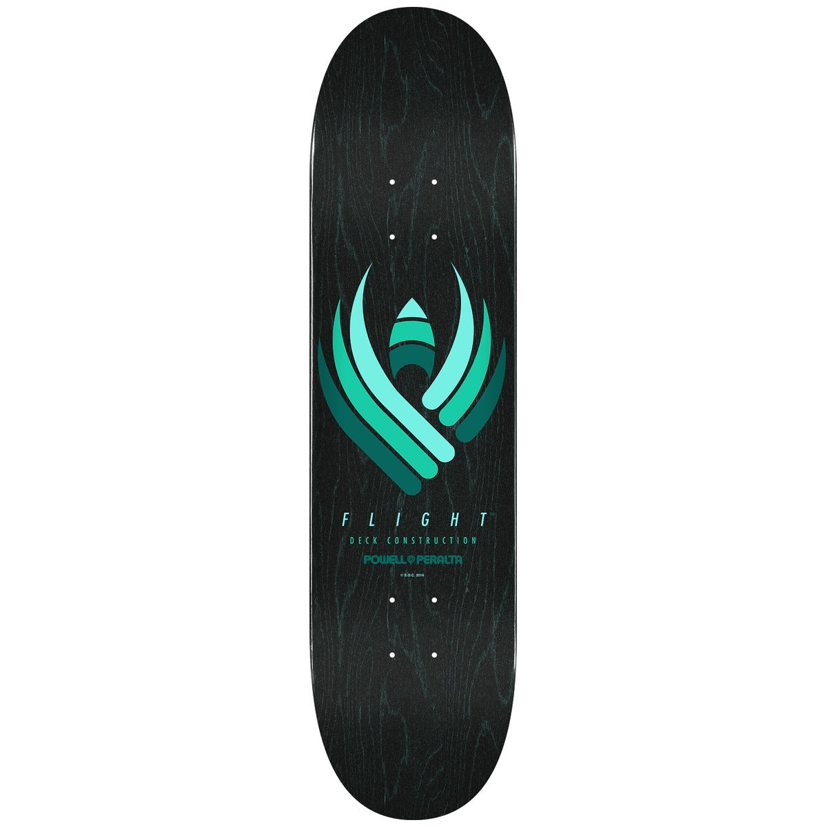 Powell Peralta Retro Flight Black 8.25 skateboard deck bottom graphic