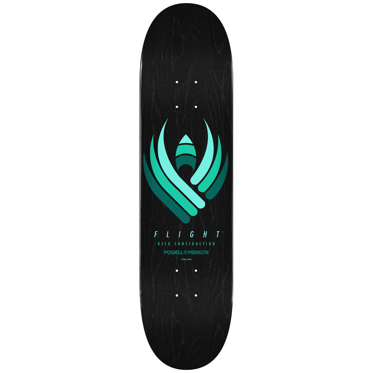 Powell Peralta Retro Flight Black 8.5 skateboard deck bottom graphic
