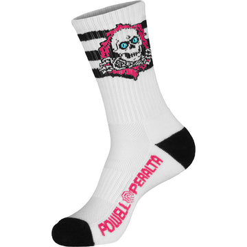 Powell Peralta - Ripper Cotton Socks Stripes Pink/Black/White.