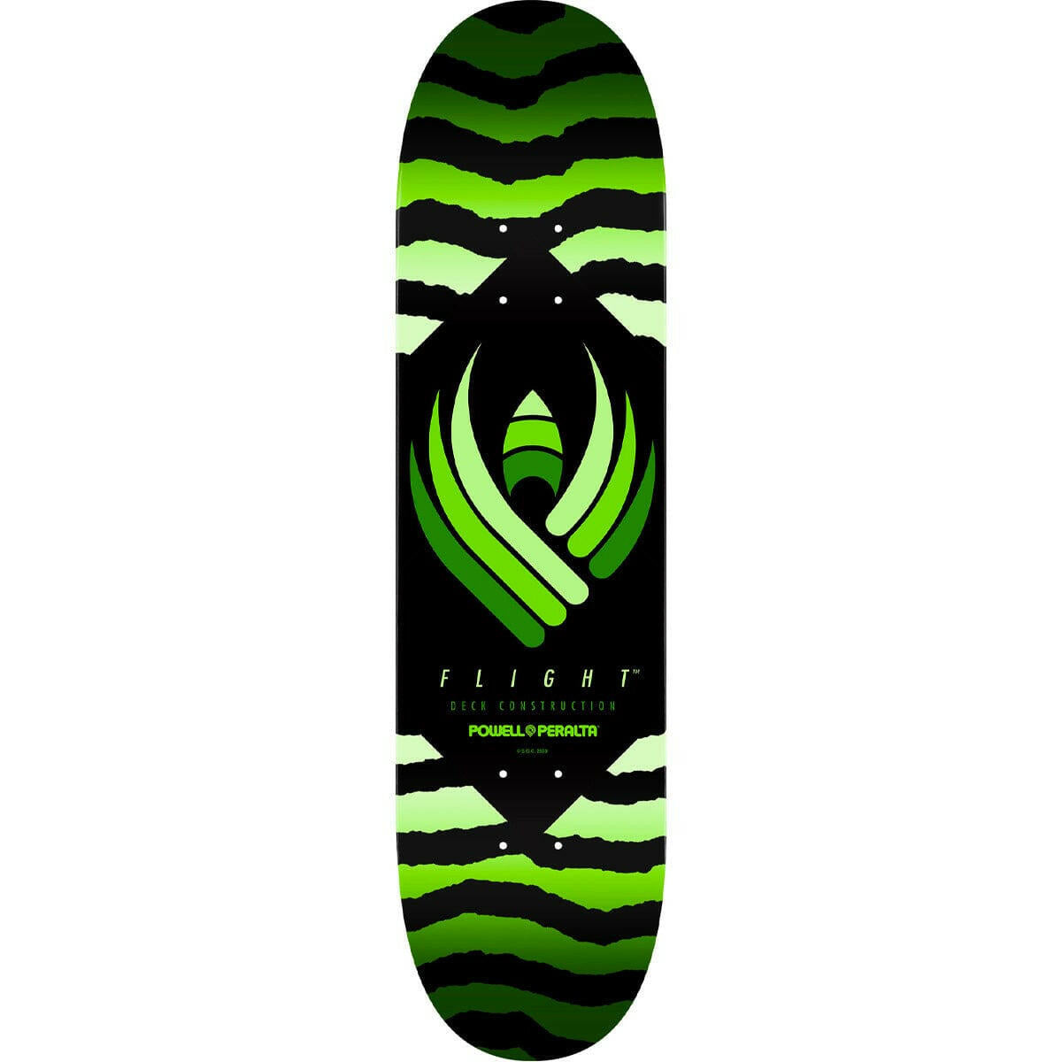 Powell Peralta - Safari Green Flight 242 8.0 Skateboard Deck.