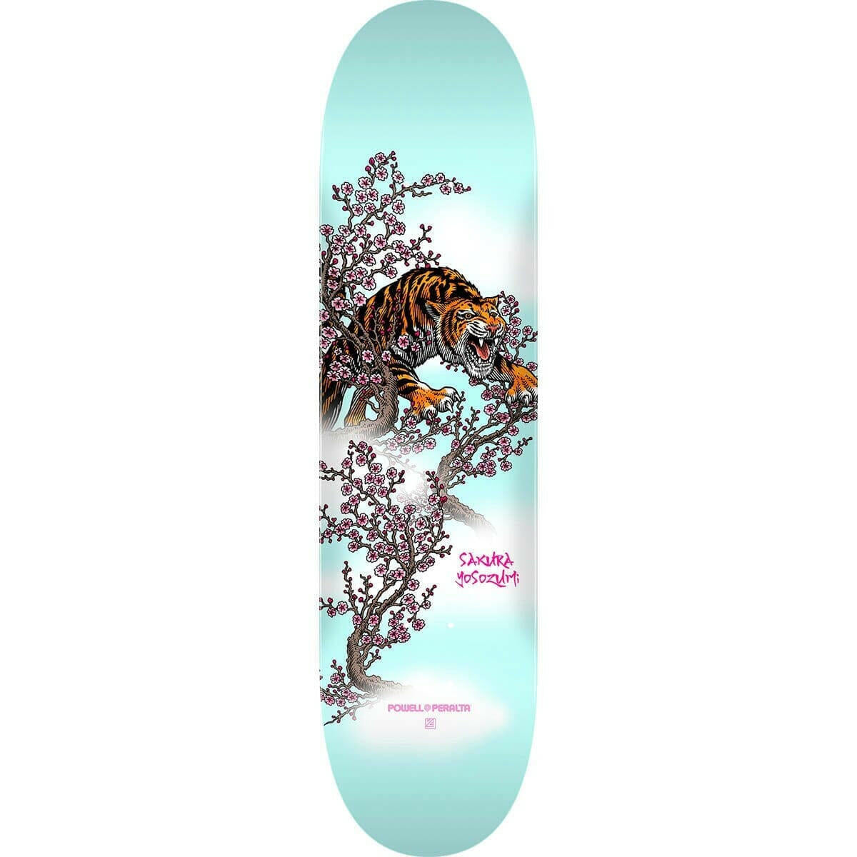 Powell Peralta - Sakura Yosozumi Tiger 242 8.0 Skateboard Deck.