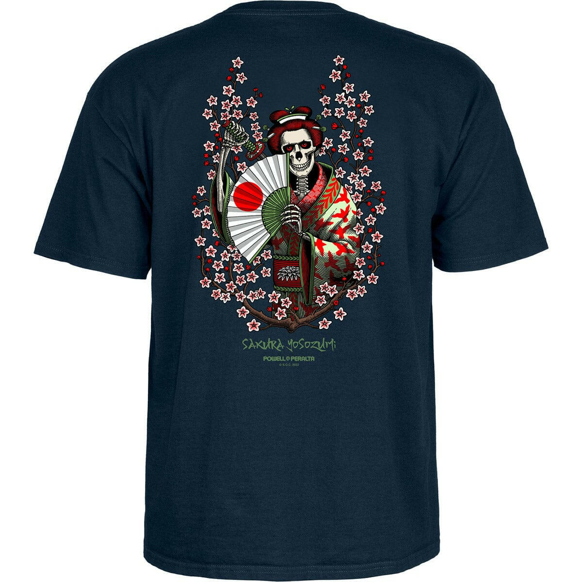 Powell Peralta - Sakura Yosozumi Samurai Tee Navy.