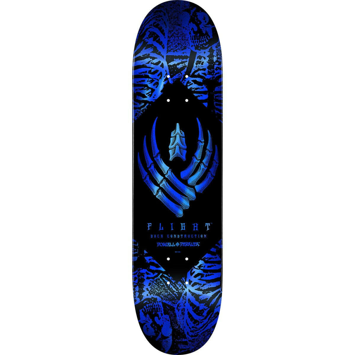 Powell Peralta - Skeleton Blue Foil Flight 8.75 Skateboard Deck.