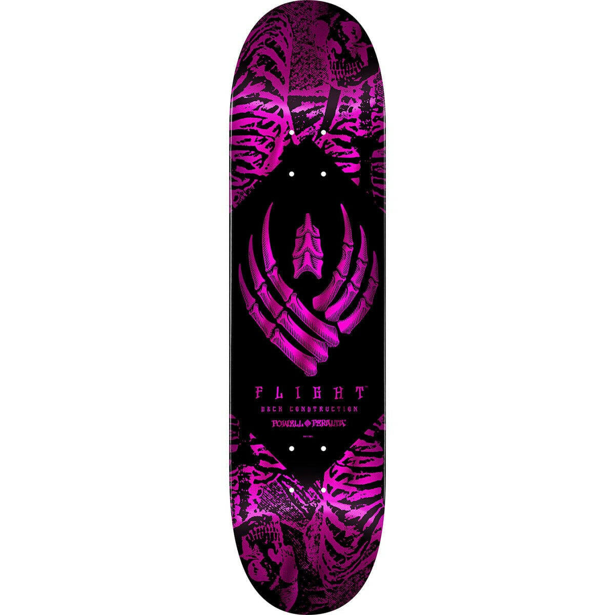 Powell Peralta - Skeleton Pink Foil Flight 8.0 Skateboard Deck.