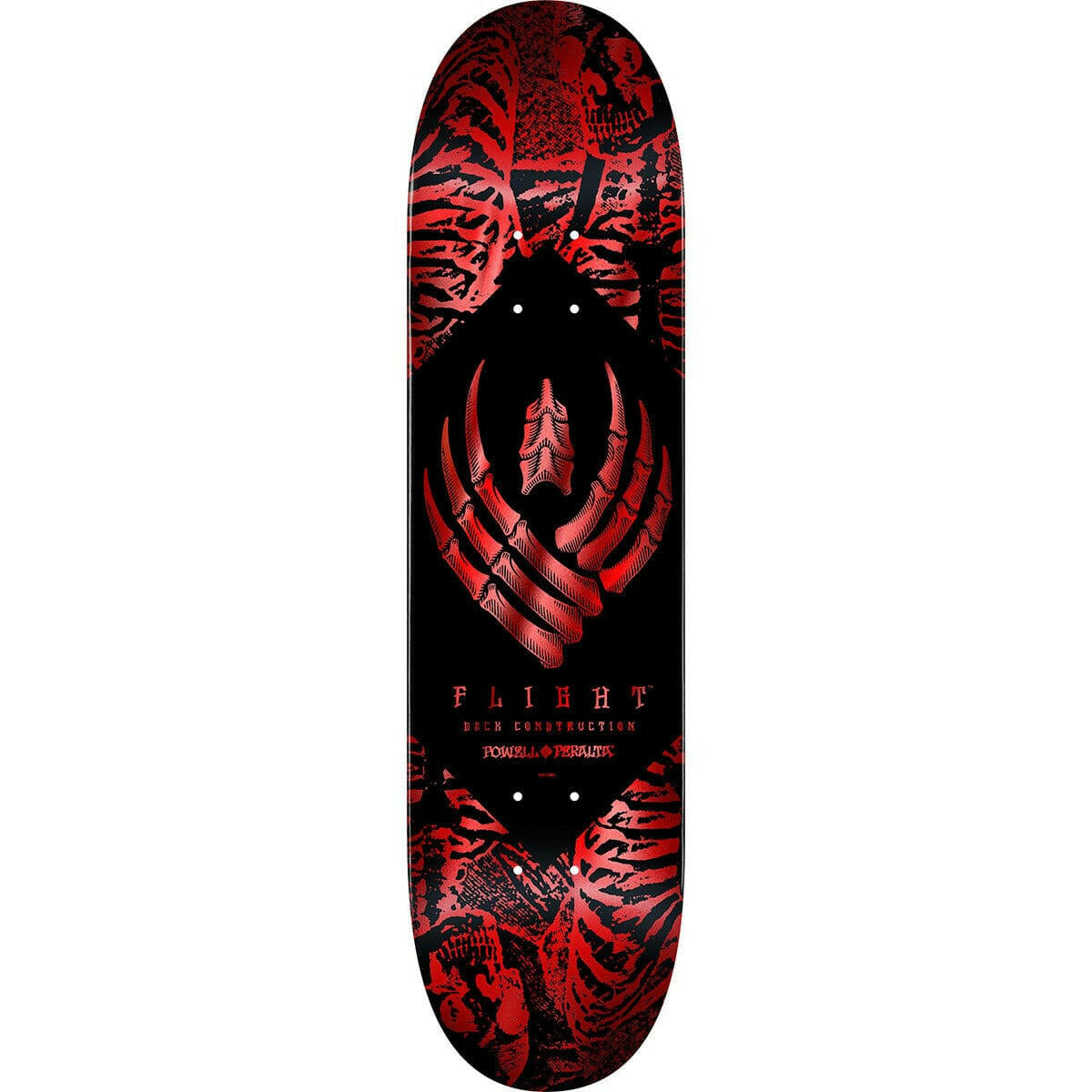 Powell Peralta - Skeleton Red Foil Flight 8.38 Skateboard Deck.