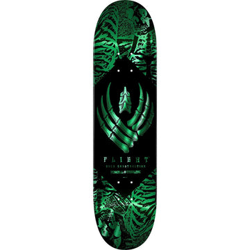 Powell Peralta - Skeleton Teal Foil Flight 8.13 Skateboard Deck.