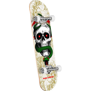 Powell Peralta Skull & Snake White/Metallic Gold 7.75 Complete Skateboard