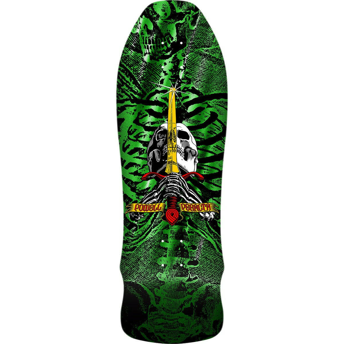 Powell Peralta - Skull & Sword Geegah 9.75 Reissue Skateboard Deck.