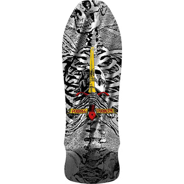 Powell Peralta Skull & Sword Geegah Silver Foil 9.75 Reissue Skateboard Deck