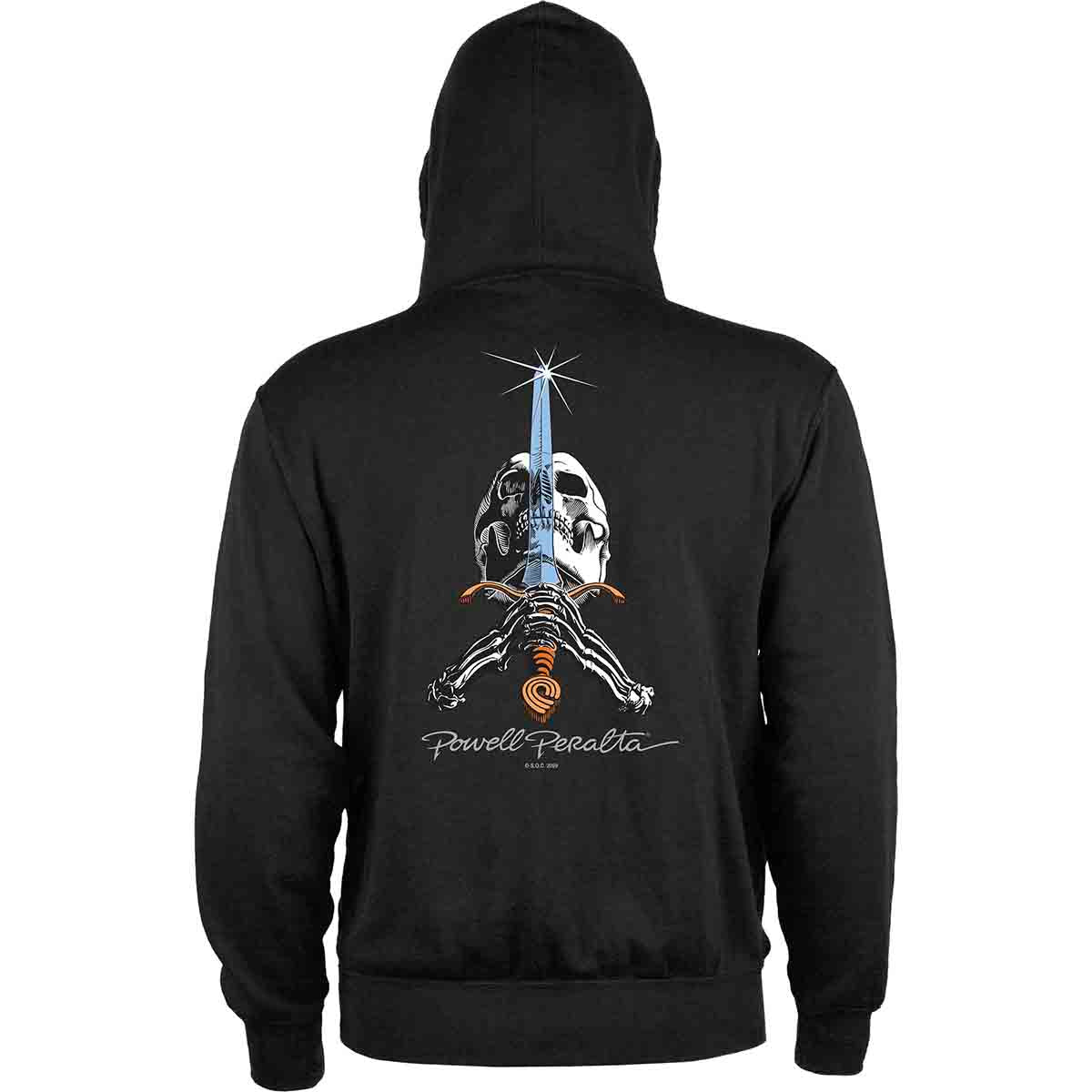 Powell Peralta Skull & Sword Hoodie Black Back