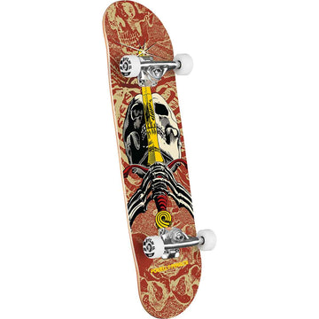Powell Peralta Skull & Sword Khaki/Burgundy 7.5 Complete Skateboard