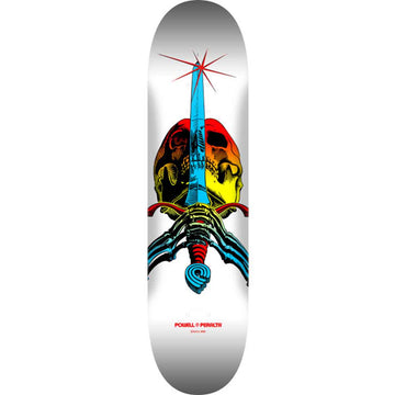 Powell Peralta Skull & Sword Yellow Fade/White Skateboard Deck
