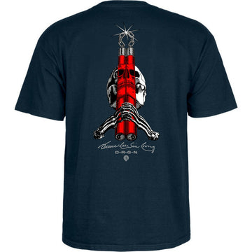 Powell Peralta - Skull & Nunchucks Bruce Lee Collab Tee Navy.