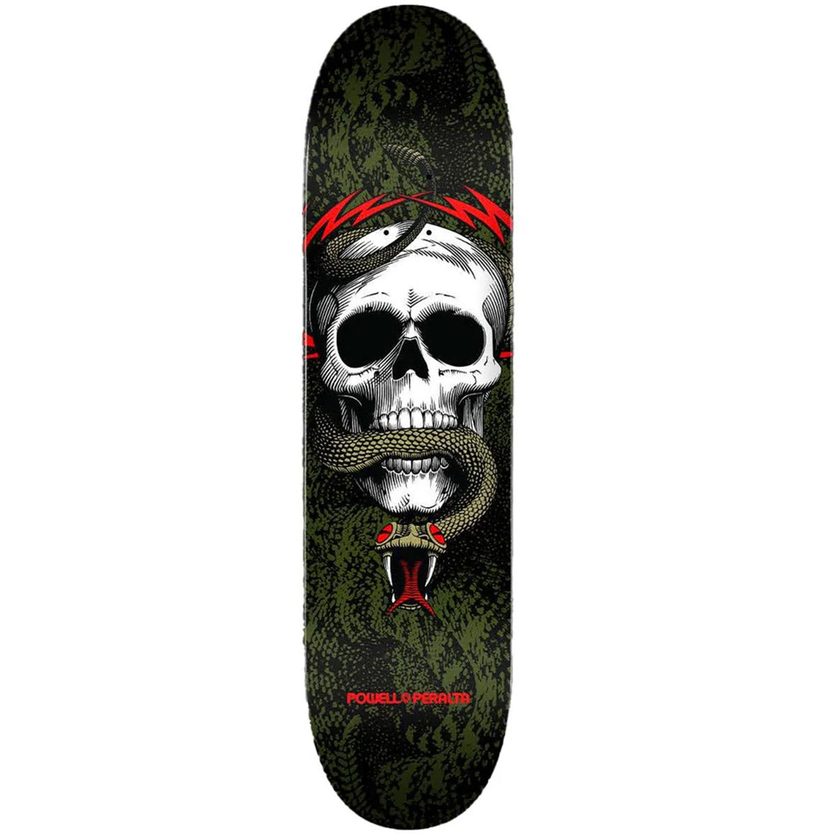 Powell Peralta - Skull & Snake Black/Green 8.25 Skateboard Deck.