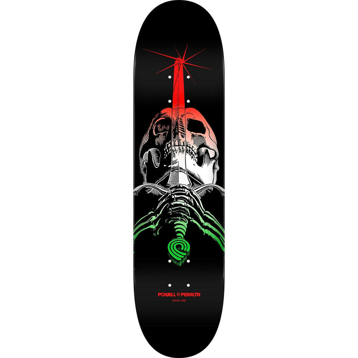 Powell Peralta - Skull & Sword Green Fade 8.25 Skateboard Deck.