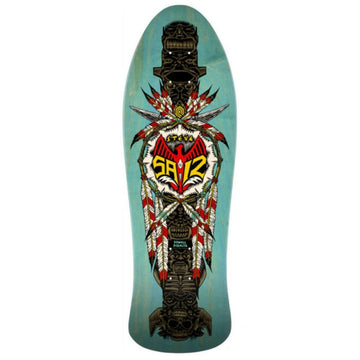 Powell Peralta - Steve Saiz Totem Teal 10.0 Reissue Skateboard Deck.
