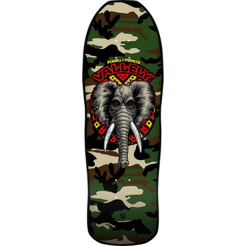 Powell Peralta - Mike Vallely Elephant Camo 10.0 Reissue Skateboard Deck.
