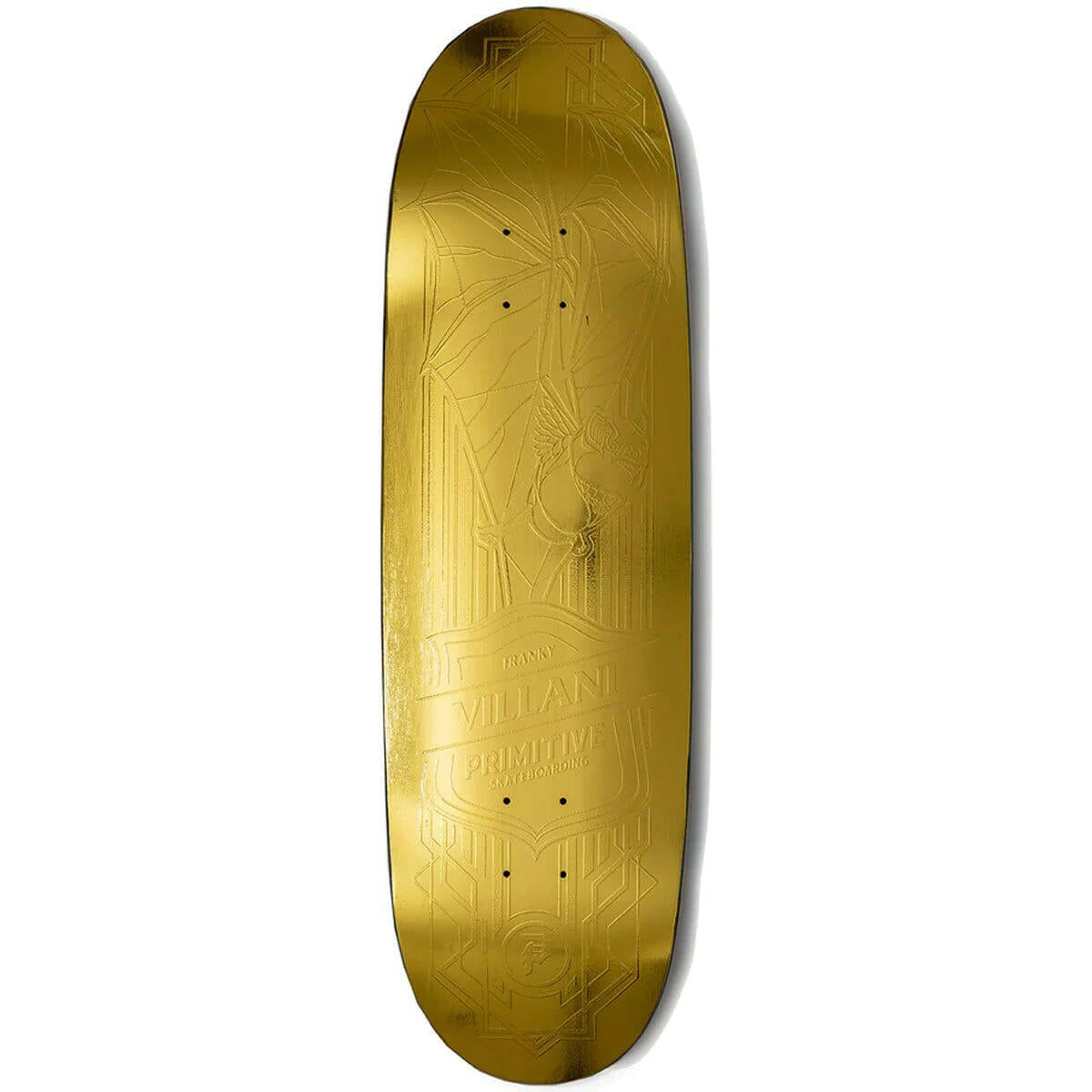 Primitive - Franky Villani Bat Gold 9.125 Skateboard Deck.