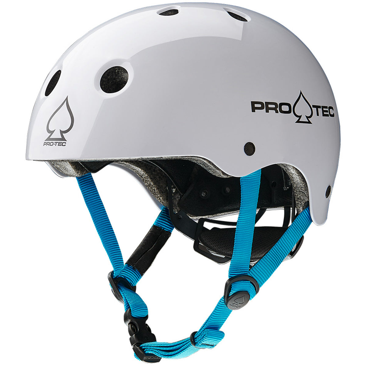 Pro Tec Junior Classic Fit Certified Helmet Gloss White Angle 2