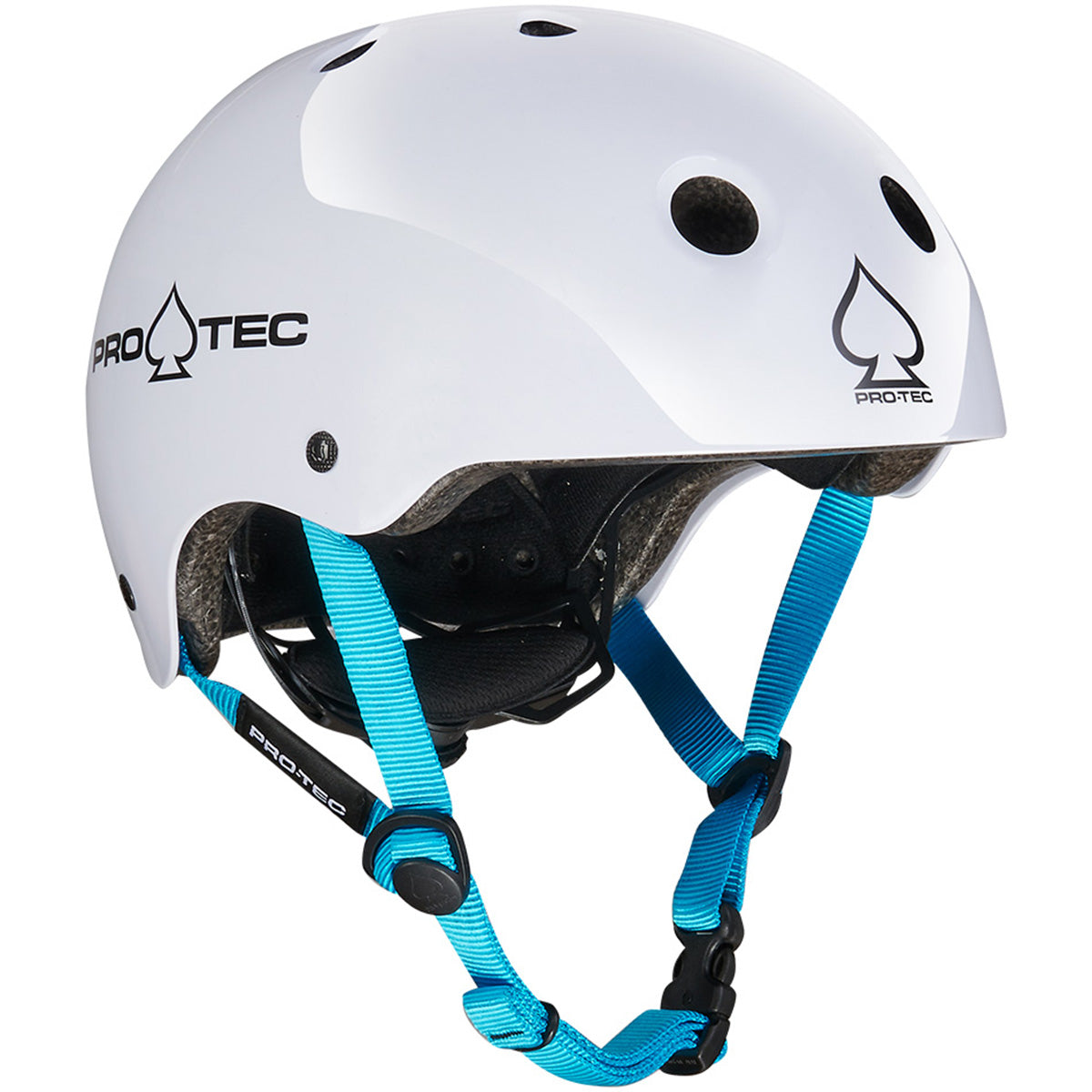Pro Tec Junior Classic Fit Certified Helmet Gloss White Angle
