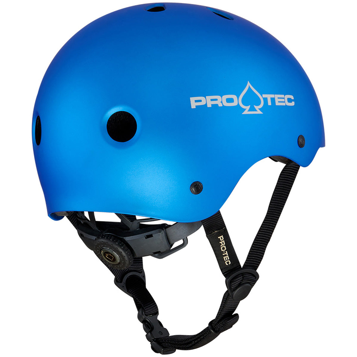 Pro Tec Junior Classic Fit Certified Helmet Metallic Blue Back Angle 2