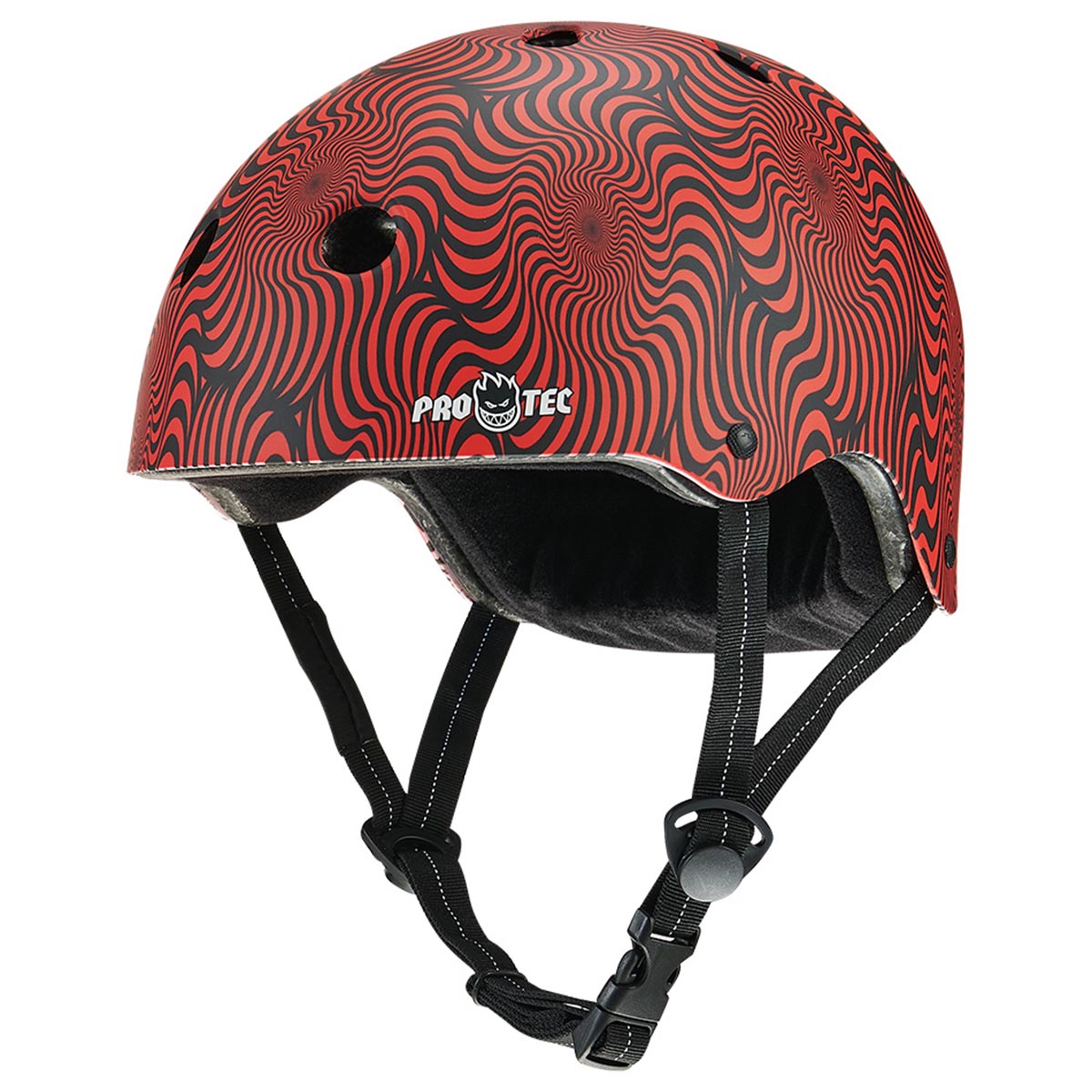 Pro Tec Low Pro Certified Helmet Spitfire Red Swirl