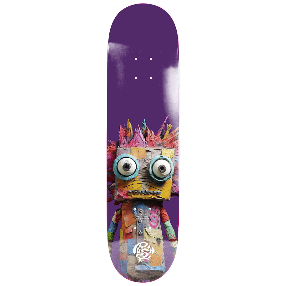Push - Big Rag Doll Incomplete 7.5 Complete Skateboard.