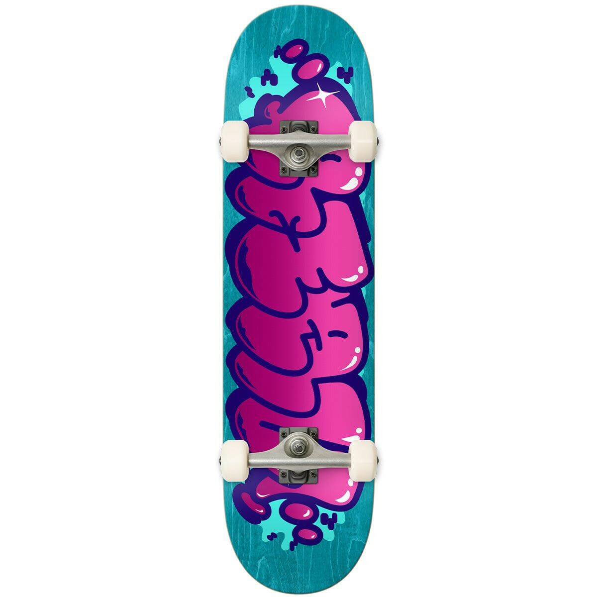 Real - Bubble Letters 7.3 Complete Skateboard.