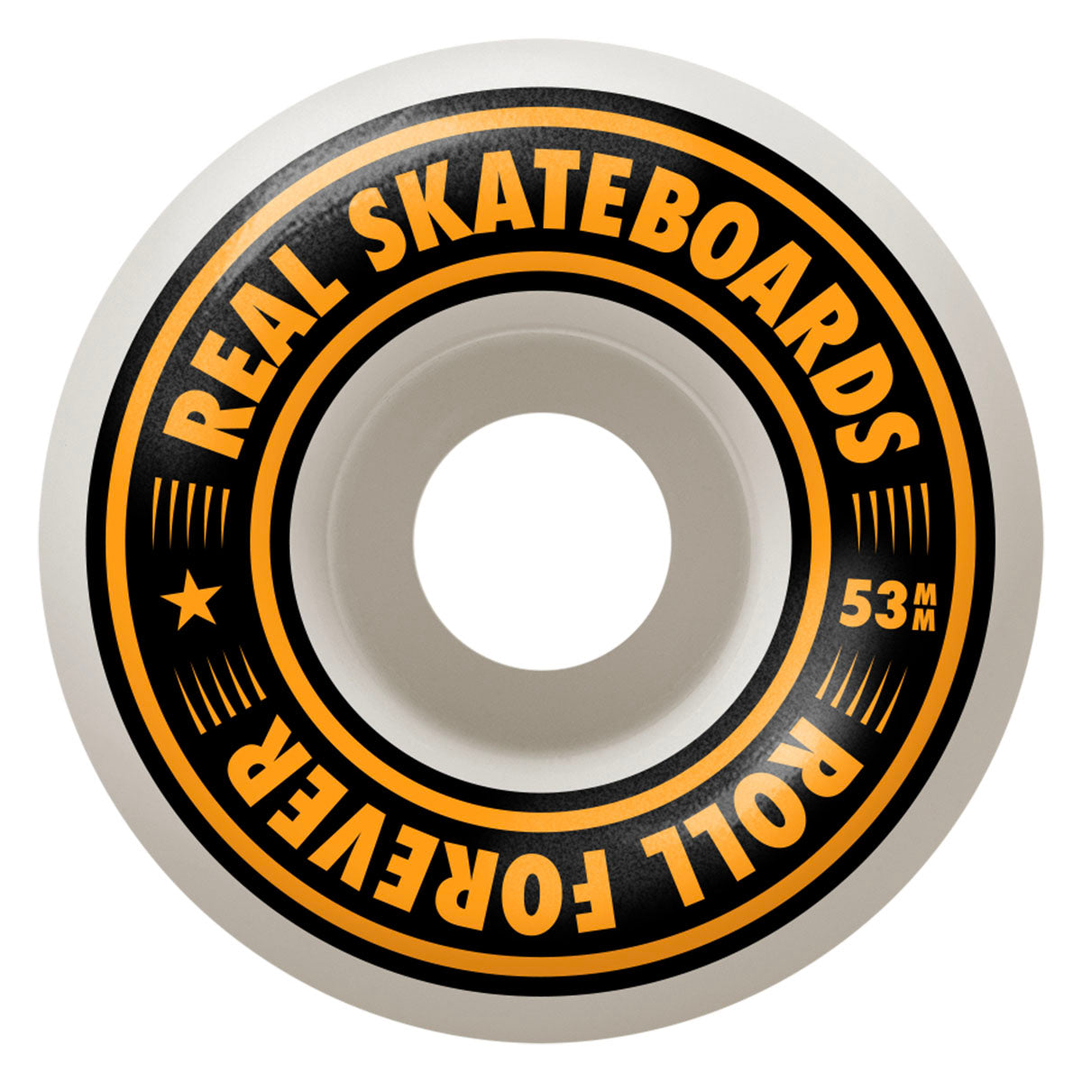 Real Bubble Letters Orange 7.75 Complete Skateboard