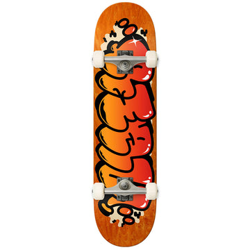 Real Bubble Letters Orange 7.75 Complete Skateboard