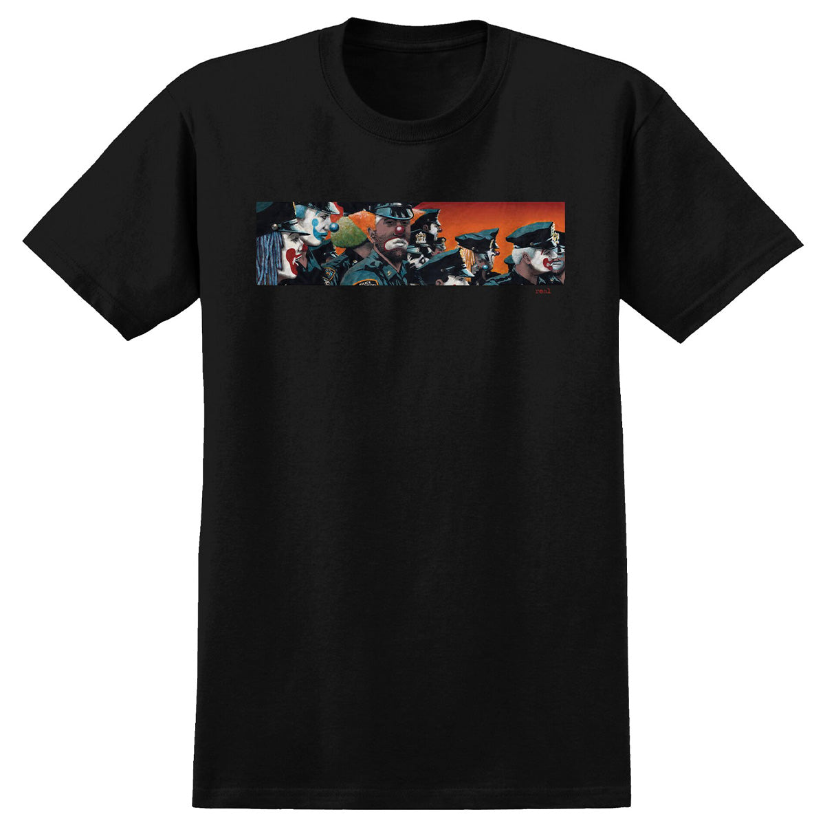 Real - Clown Cops Tee Black.
