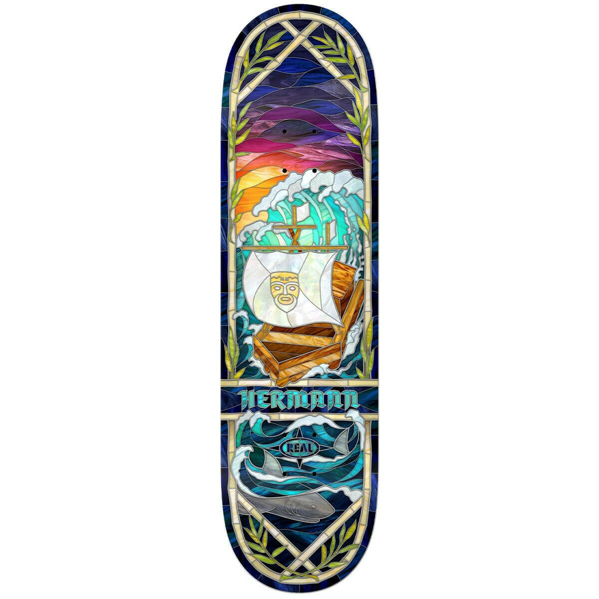 Real - Hermann Stene Cathedral 8.38 Skateboard Deck.
