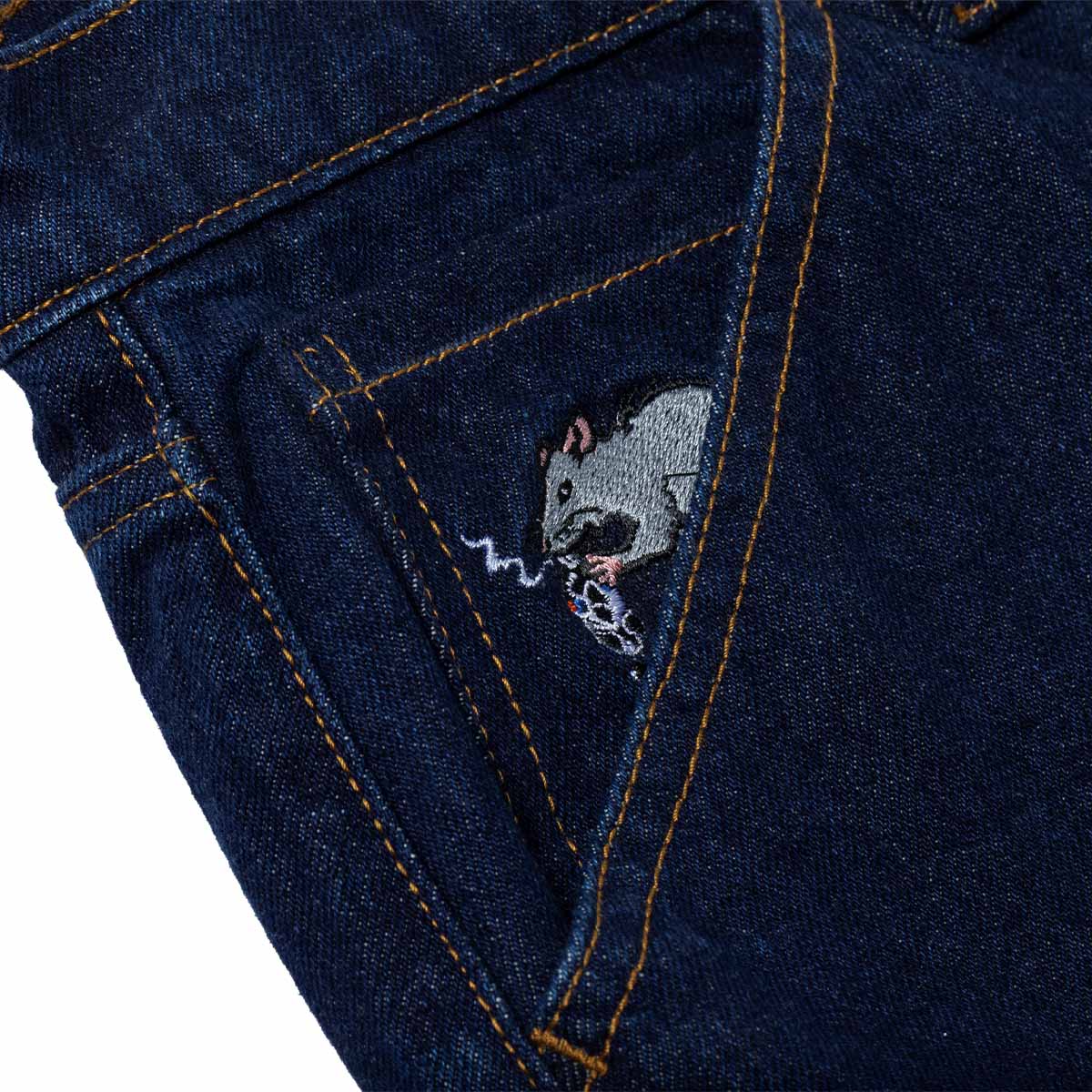 Real Steet Cleaner Denim Shorts Dark Wash Detail