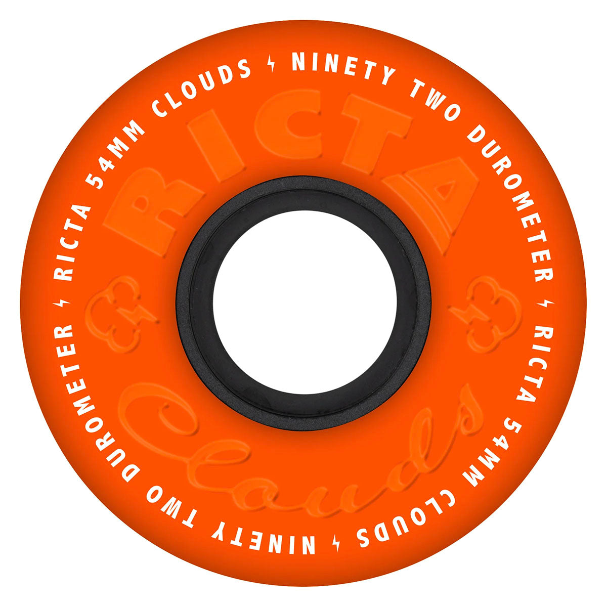 Ricta - Clouds Orange 54MM 92A Skateboard Wheels.