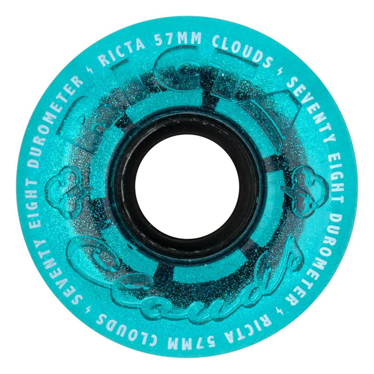 Ricta - Clouds Iridescent Blue 57MM 78A Skateboard Wheels.