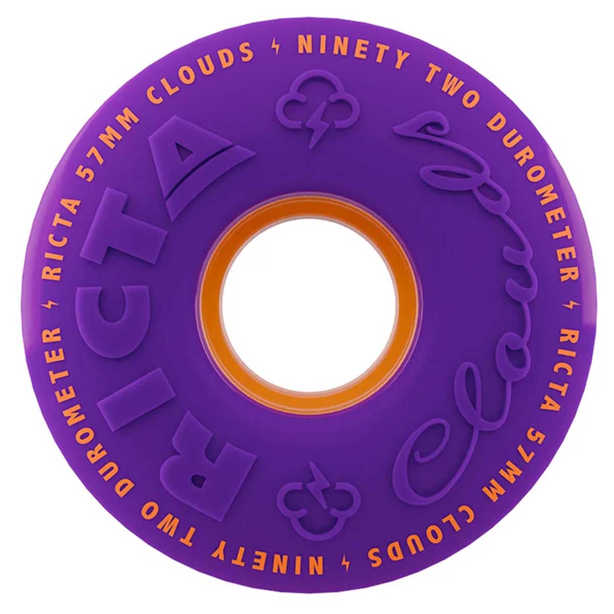 Ricta Clouds Purple/Orange 57MM 92A Skateboard Wheels