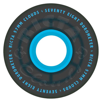 Ricta Clouds Transparent Black/Blue 57MM 78A Skateboard Wheels