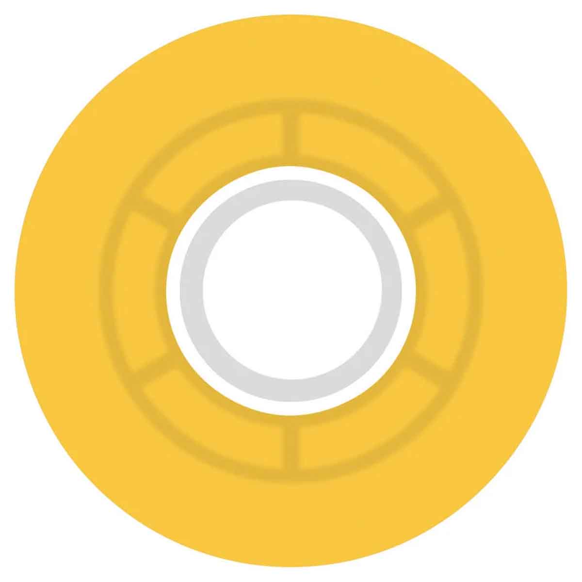 Ricta Clouds Transparent Citrus/White 55MM 78A Skateboard Wheels Side