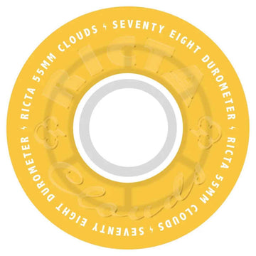 Ricta Clouds Transparent Citrus/White 55MM 78A Skateboard Wheels
