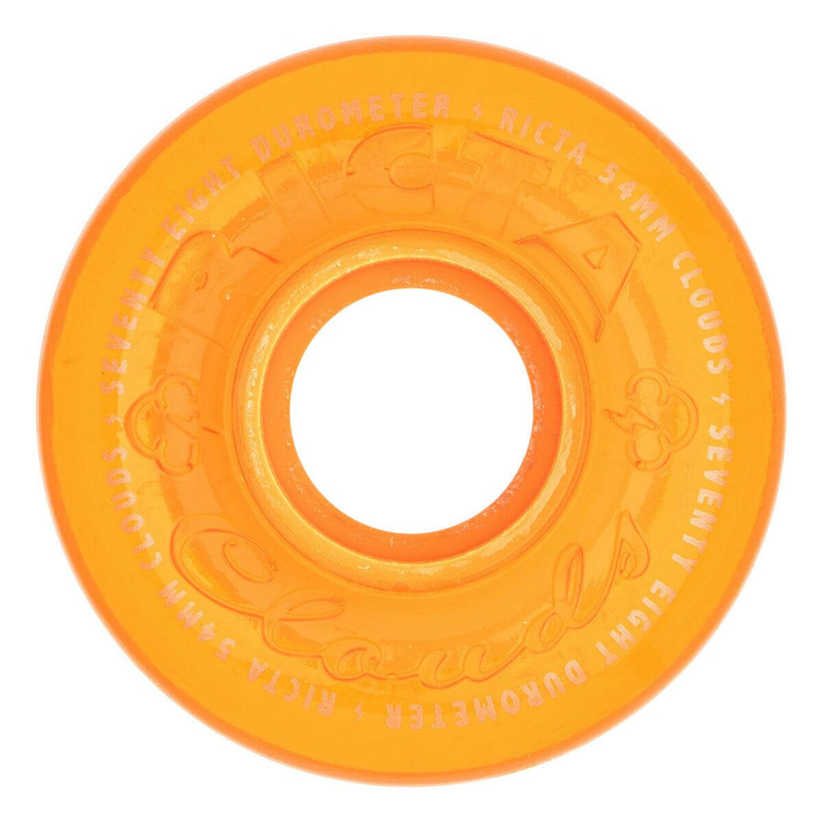 Ricta - Hi Vis Clouds Orange 54MM 78A Skateboard Wheels.