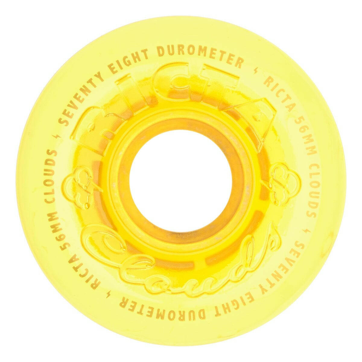 Ricta - Hi Vis Clouds Yellow 56MM 78A Skateboard Wheels.