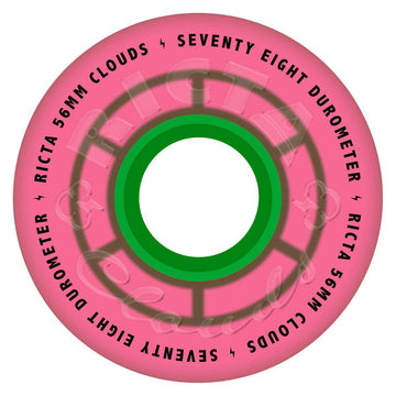 Ricta - Clouds Watermelon Pink 56MM 78A Skateboard Wheels.