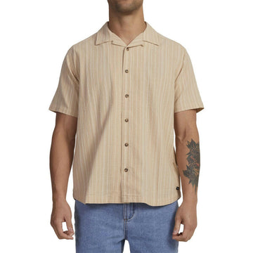 RVCA - Beat Stripe Shirt Stone.
