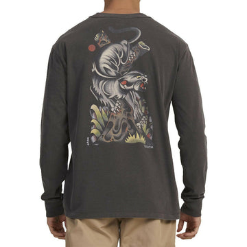 RVCA - Krak Panther L/S Tee Washed Black.