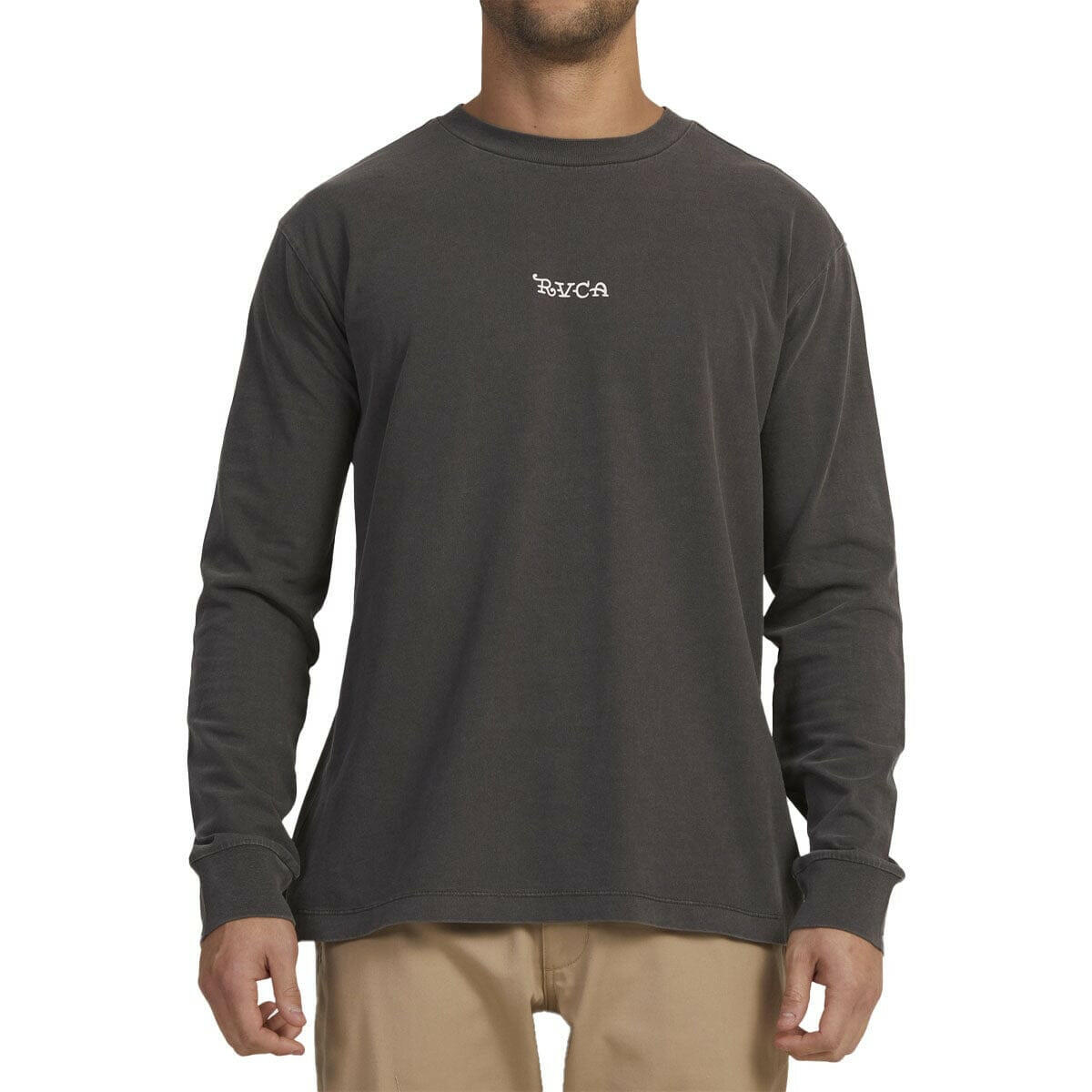 RVCA - Krak Panther L/S Tee Washed Black.