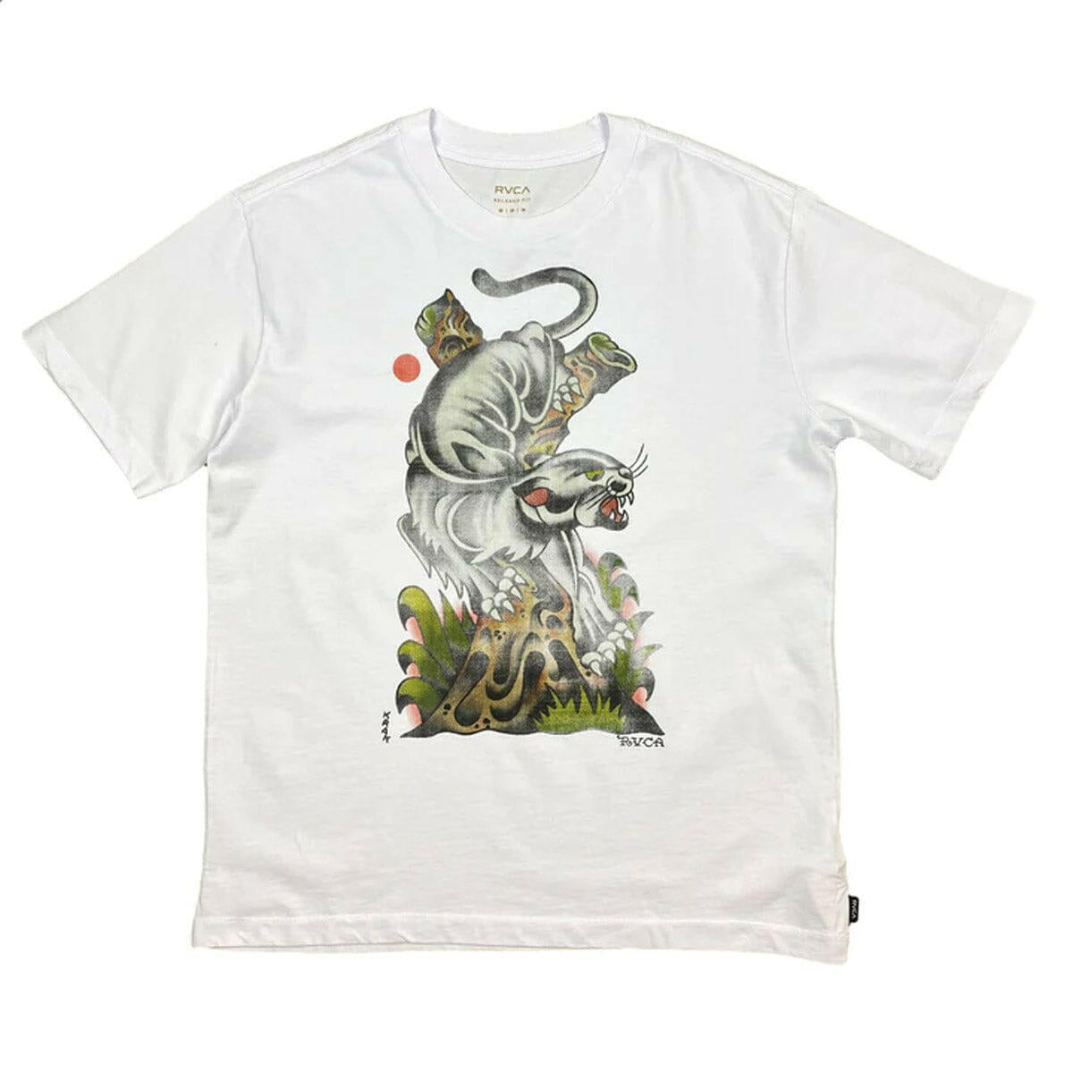 RVCA - Krak Panther Tee White.