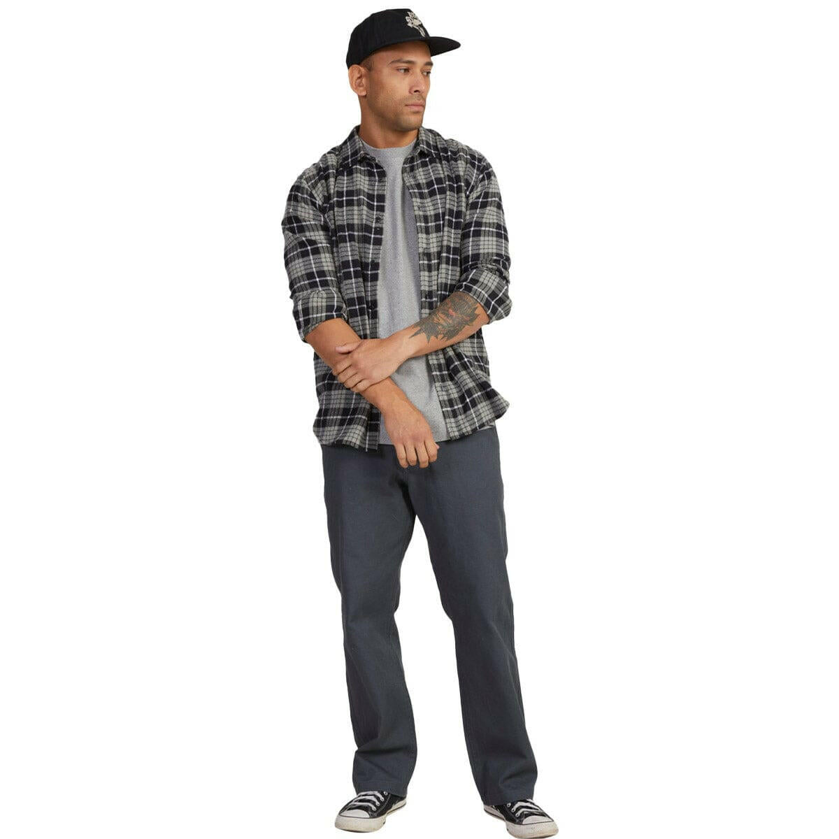 RVCA - Treets Flannel Shirt Black.