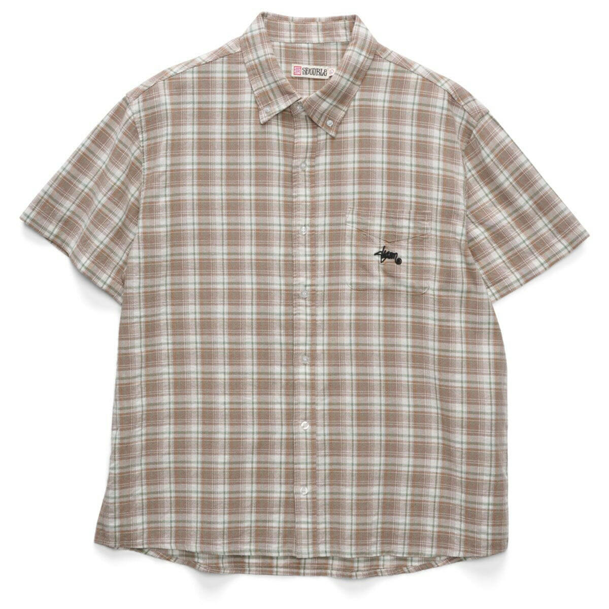 S/Double - Blend Check Shirt Honey.